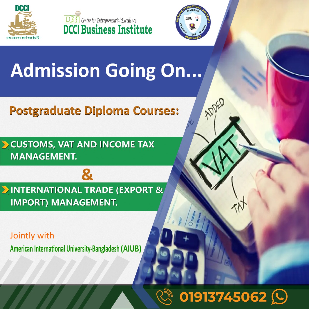 Postgraduate Diploma (PGD) In ‘Customs, VAT And Income Tax Management ...